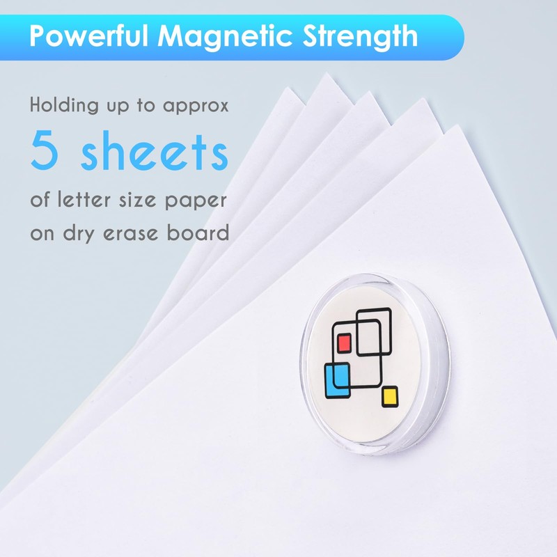 maxtek Magnets for Whiteboard, 30 Pcs Round Whiteboard Magnets, Strong