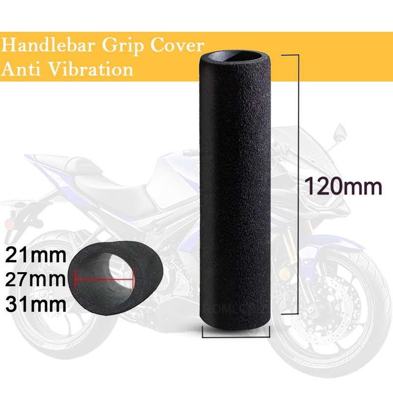 Motorcycle Handlebar Grips Foam Comfort Grips Universal Sponge Covers Anti-Slip