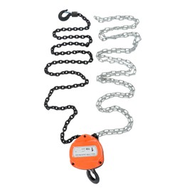 findmall Hand Chain Hoist 1 Ton Capacity G80 Galvanized Manganese Steel Height 10 Feet Double-Pawl Brake Fit for Garage Factory Dock