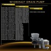 WPW10605427 Washer Water Pump For Whirlpool WFW9290FC0 WFW86HEBW2 WFW61HEBW1