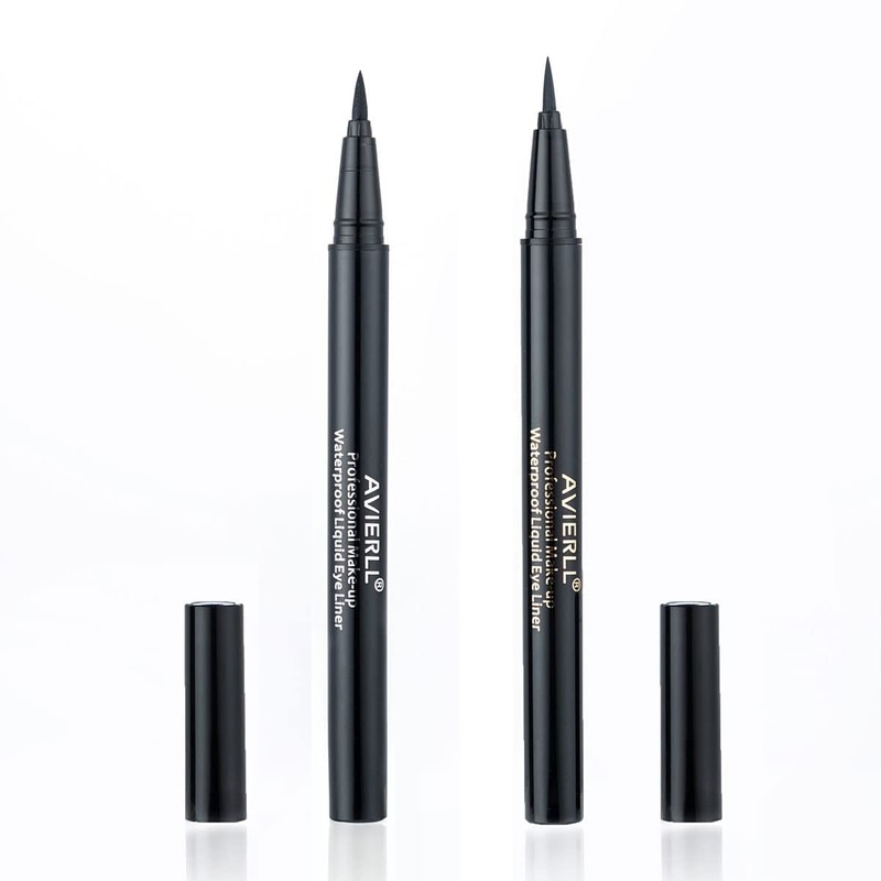 AVIERLL Waterproof Liquid Eyeliner -2Pens Black Eyeliner Long Lasting&Smudgeproof Makeup
