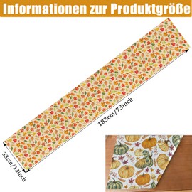 Gleemix Maple Leaves Table Runner, Autumn Decoration, Autumn Decoration, Holiday Table Decoration, Seasonal Washable Kitchen Dining Table Decoration, for Autumn Decoration, Autumn Parties, Home Decor