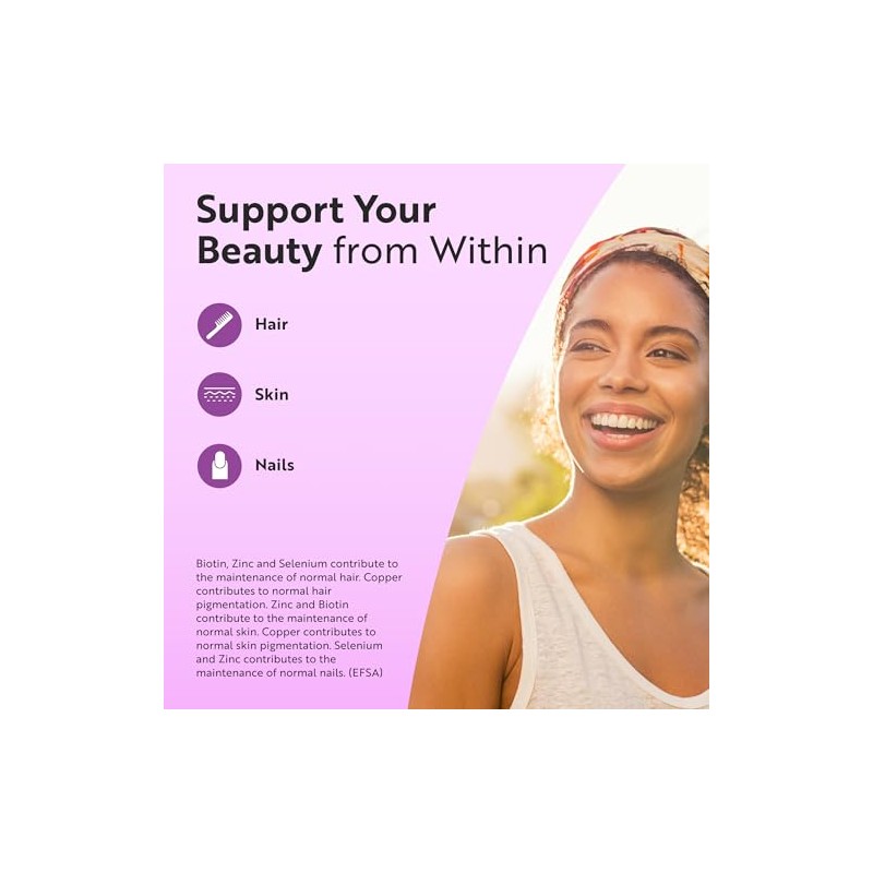 Nutravita Biotin Hair Supplement 12,000mcg - 365 Vegan - Full