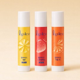 Mentholatum Lip Ice Lip Balm Lemon Strawberry Grapefruit 3.5g, 3 pieces / 멘소래담 립아이스 립밤 레몬 딸기 자몽 3.5g, 3개