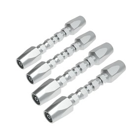 Reusable Hydraulic Hose Field Repair Kit, 1/2'' 3/8'' 1/4'' for Hydraulic Hose Crimper Fittings Size #08#06#04 (2PCS 1/4" & 2PCS 3/8")