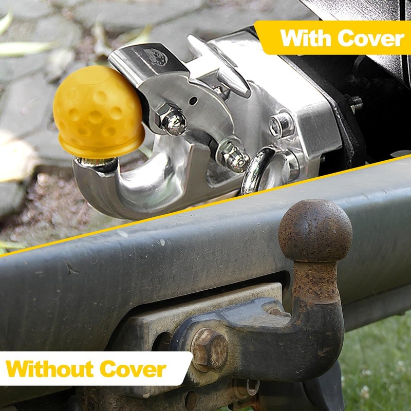 Lotsdonxia Soft Rubber Trailer Ball Head Cover Durable Protection for