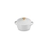 Le Creuset Stoneware Holly Collection Mini Round Cocotte, 8 Oz,