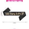 PartyForever 30th Birthday Decoration Sash for Women Talk Thirty to