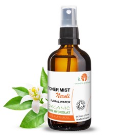 B.O.T Cosmetic & Wellness - Organic Neroli Flower Water | Natural Face Tonics | Skin and Hair Care | Ideal for DIY Natural Cosmetics | Hair Growth Promotion, Clear, 250 ml
