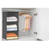 SimpleHouseware 3 Shelves Hanging Closet Organizer with Front Stopper, Dark