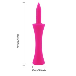 soitzhoc golf tees plastic, 57 mm castle golf clubs, 100 pcs, long and short, durable and portable professional pink golf tees, suitable for golfers to practice with (100)