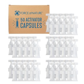 Force of Nature Activator Capsules - Concentrate Refills for Eco-Friendly, All Purpose Disinfectant Cleaning Spray - Kitchen, Bathroom, Toilet, Glass - Cleaning Supplies, 50 Count, Year Supply (3ml)