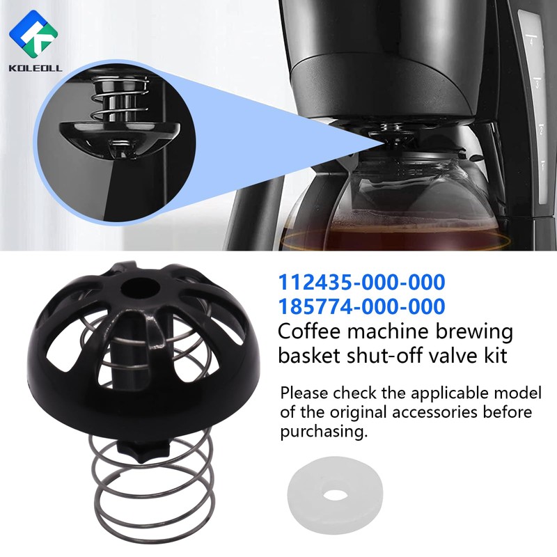 KOLEOLL Coffee Maker Brew Basket Stop Valve Kit Replacement Part