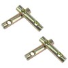 4 PCS M8 x 60mm Double-Hole Barrel Nuts, Zinc-Plated Carbon