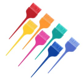 Juego de 7 Brochas para Teñir el Cabello, Mangos Largos, Brochas Suaves para Teñir el Cabello, Aplicador de Tinte de Color para Uso en Salón, Teñido DIY en el Hogar