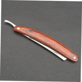 SAFIGLE 2Pcs Vintage Men Shaving Razor with Wood Handle Compact Design for Easy Carrying Blades for Beard Trimming Eyebrow Shaping Durable Grooming Tool