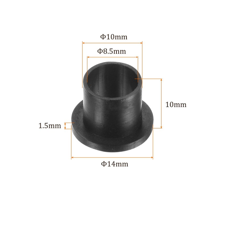 Kozelo 10 Pcs Nylon Flanged Sleeve Bearings [8.5mm Inner Diameter