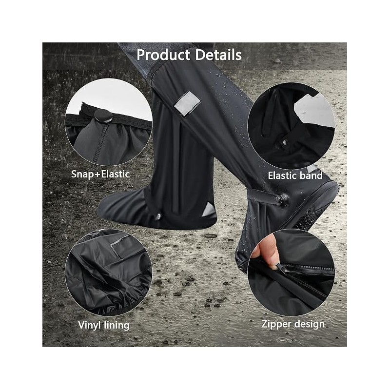 Cubrezapatos Impermeable, Cubierta del Zapato con Bandas Reflectantes