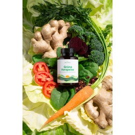 Grüne Vorspeise Gemüseextrakt-Kapseln mit 300% Vitamin C, Sulforaphan aus Brokkoliextrakt, Ingwerextrakt, Lycopin aus Tomatenextrakt, Spinatextrakt und mehr, Nahrungsergänzungsmittel, pflanzlich