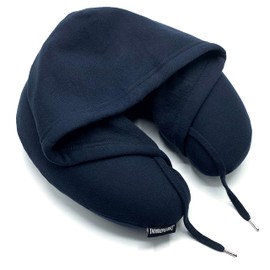 HoodiePillow Memory Foam Travel Pillow (Navy) - As seen on Shark Tank