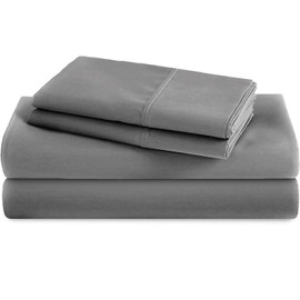 ARlinen Sheets for Cot Bunk Bed- 28" X 75" Cot Size Mattress Sheets-Fitted Cot Sheet Perfect for Narrow Twin/Cot Size/Rv Bunk/Guest Bed Replacement/Camping Cot Bed Sheet Set- 4 PCs (Dark Grey)