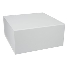 ideas in boxes Premium Gift Box with Lid, Foldable, Gift Box, Magnetic Box, Gift Packaging for Christmas and Birthday, Magnetic Folding Box, Matte White, 22 x 22 x 10 cm