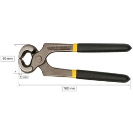 KOTARBAU Pliers 160 mm Solid Nail Remover Pliers for Removing Nails from CrV