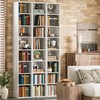 IRONCK Tall Narrow Bookshelf 8 Tiers, Compact Corner Bookcase, Easy