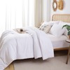 ROSGONIA Comforter Full Size for Girls Boys Teens White, 3pcs