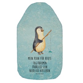 Mr. & Mrs. Panda Hot Water Bottle Penguin Fishing Gift Hot Water Bottle with Cover Motivation Hot Water Bottle Cover Fishing Holiday Fishing Children's Hot Water Bottle Penguin Sea Bird