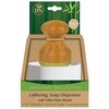 Bamboo Natural Greener Lathering Soap Dispenser with Mini Palm Brush