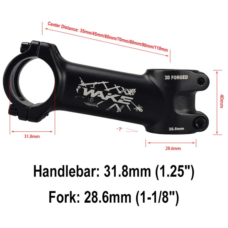 Anurjah Bike Stem 31.8mm ±7° ＆ ±35° MTB Road Bike