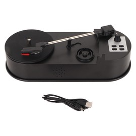 Turntable Record Player Portable USB to MP3 Converter Support 33 45 PRM Vintage Player with 3.5mm Stereo Memory Card Slot