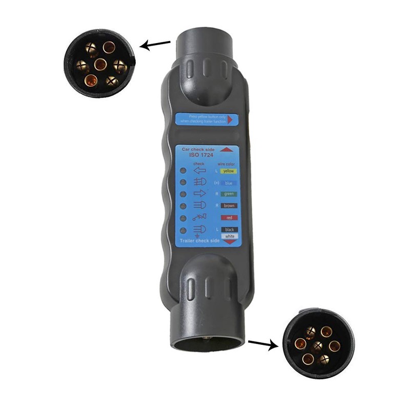 TAEUYYM Trailer Tester 7-Pin Socket Plug 7-Pin 12V Trailer Lighting