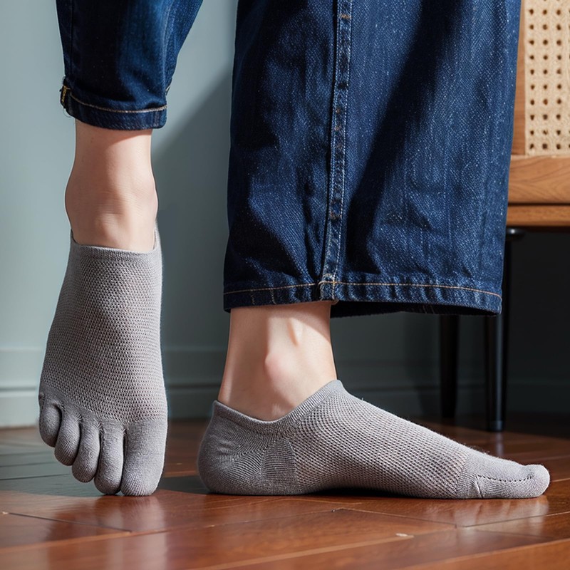 MOPCONY 8 Pair Set, 5 Toe Socks, Men's, Summer, Ankle