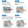 Teansic 10PCS DIN Rail Wiring Connectors,2 in 4 Out Quick