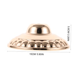 Operitacx Schreibtischlampengehäuse gerundet Fahrgestellbasis Teil Basen Tischlampenständer aus Eisen Lampensockel aus Metall, rund Runder Lampensockel aus Eisen Stehleuchte Golden