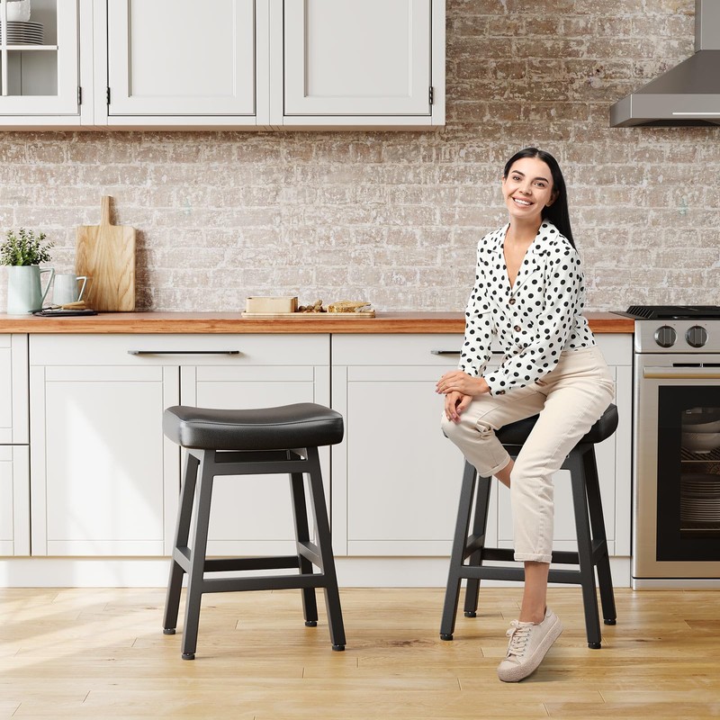 Raynesys Counter Height Bar Stools Set of 2, 24 Inch