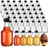 Blushtier 48 Packs 3.4 oz Glass Syrup Bottles Maple Syrup