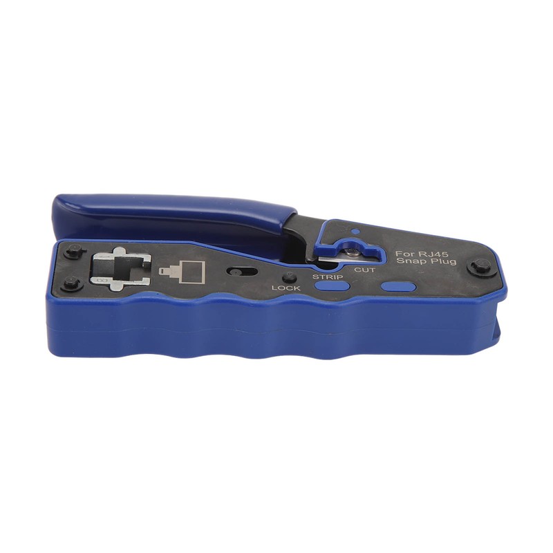 RJ45 Crimp Tool Pass Through Crimper with RJ45 Cat6 Crystal