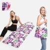 ComfyLuxe Hibiscus Pattern 2-IN-1 Beach Towel & Tote Bag