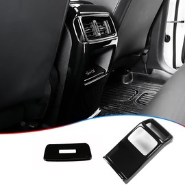 MUXEE Central Control Rear Air Condition Vent Outlet Cover Trim for Honda CRV CR-V 2023 2024 2025 - ABS bright black Sport Interior Accessories