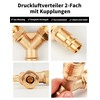 Compressed Air Distributor Double with Couplings Brass Coupling Plug, ZITFRI
