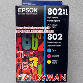 Epson 4-PACK EPSON GENUINE 802XL BLACK & 802 COLOR INK (NO RETAIL BOX) WF-4740