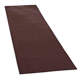 Collections Etc Extra-Wide and Extra-Long Skid-Resistant Floor Runner Rug for High-Traffic Flooring Areas, Including Entryways, Hallways, Foyers and Kitchens, Brown, 28" X 60"