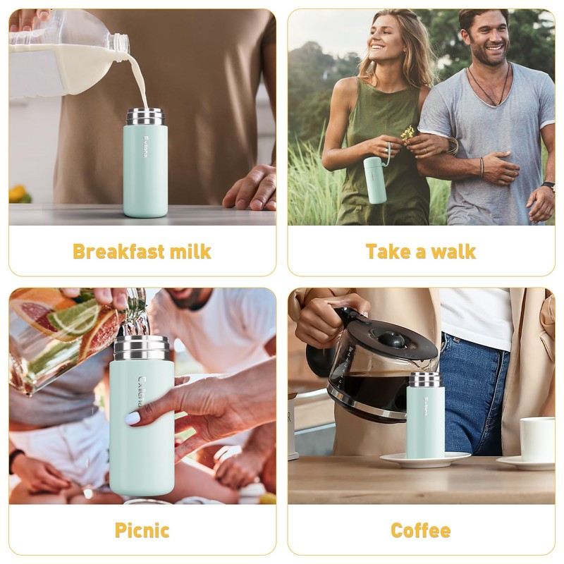 Mini Water Bottles 5oz Pack of 2, Small Insulated Water
