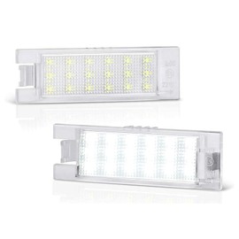D-Lumina LED License Plate Light Tag Lamp Assembly for 2014-UP Chevy Camaro, 2013-2015 Chevy Malibu, 2011-UP Chevy Volt, Powered by 18-SMD 6000K Xenon White with Error-Free Load Resistors, Pack of 2