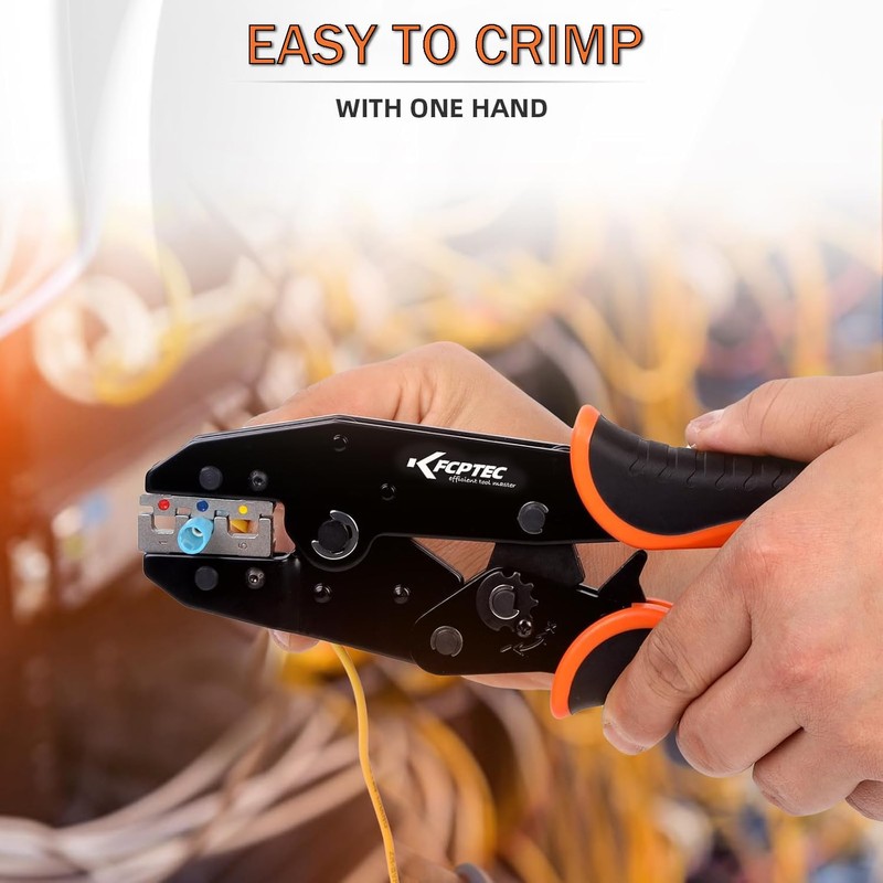 KF CPTEC Ratcheting Crimping Tool Kit 5PCS - Quick-Change Jaws