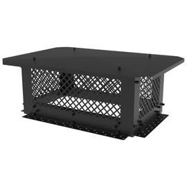 Hahaemall Chimney Cap, 13" x 21" Chimney Cover, Chimney Rain Caps, Adjustable Fireplace Chimney Caps for Outside to Fit Existing Clay Flue Tile Sizes, Black