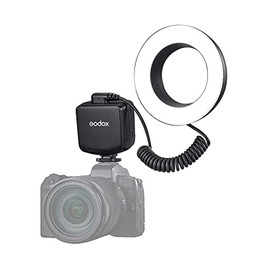 Godox RING72 Macro LED Ring Light, 5600K 10 Brightness Level for Camera,Single-Lens Supplement Light for Person Close-up, Video Production, Animal and Plant Photography